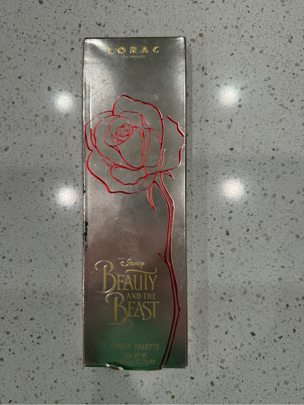 LORAC x Disney Beauty and the Beast Rose Cheek Palette - Silver with Red Accents